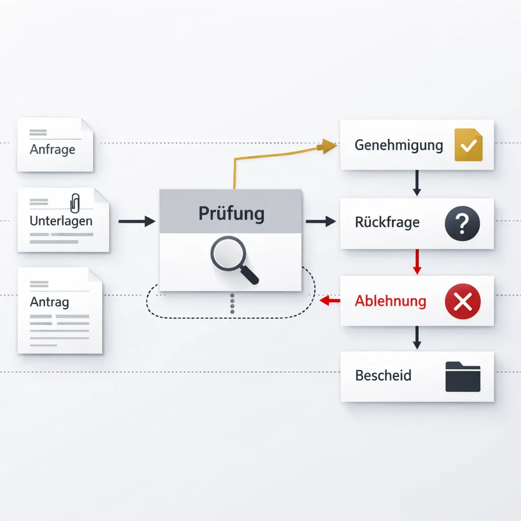 Behörden und Prozesse – Fristen, Nachweise, Prüfung und Bescheide